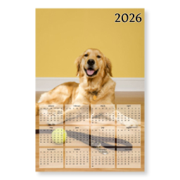 Single page calendar (12" x 8") with 2026 Year Planner Portrait design